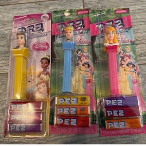 PEZ Candy Dispenser Disney Princess Set of 3 Belle Cinderella Aurora New USA WDW